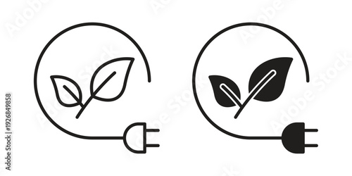 ECO Energy icon. Perfect for app and web interfaces, marketing, etc.