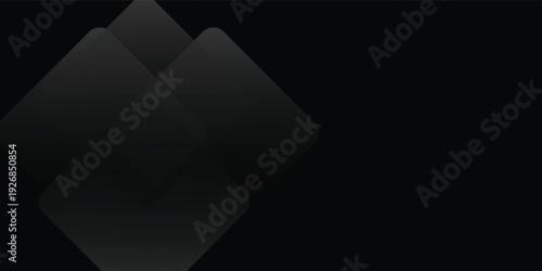 Abstract dark background with overlapping black rounded squares and transparency.