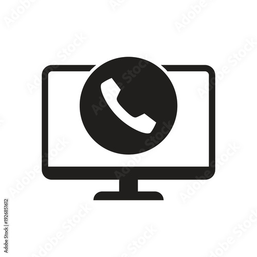 Glyph computer monitor with telephone handset