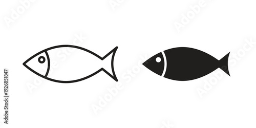 Fish icon. Perfect for app and web interfaces, marketing, etc.