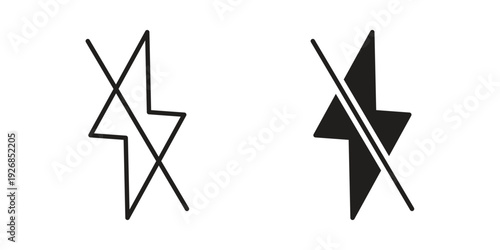 Flash off icon. Perfect for app and web interfaces, marketing, etc.