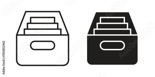 Folder box icon. Perfect for app and web interfaces, marketing, etc.