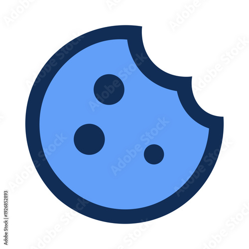 Vector of Cookie icon For Social Web_Outline Color Icon