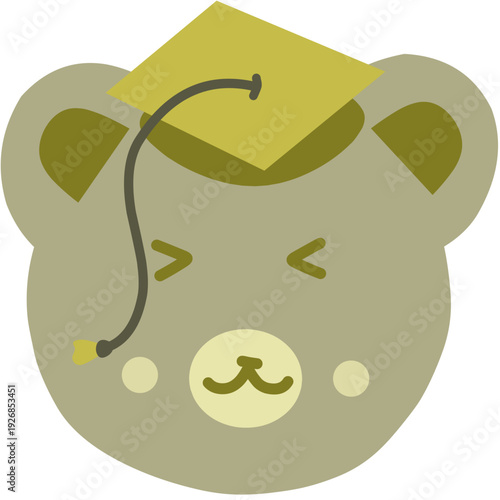 Bear Graduation with Pastel Color
