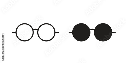 Glasses icon. Perfect for app and web interfaces, marketing, etc.