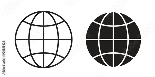 Globe icon. Perfect for app and web interfaces, marketing, etc.