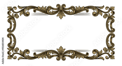 Ornate Metallic Frame with Decorative Details.