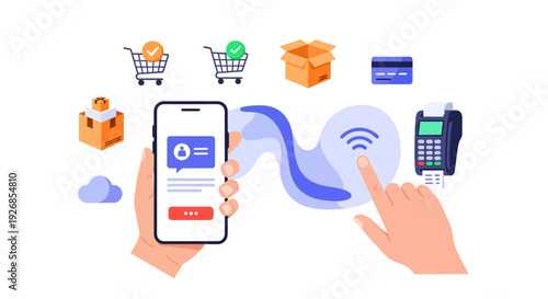 E-commerce & Mobile Payment: Seamless Online Shopping, Contactless Transaction, and Delivery Process