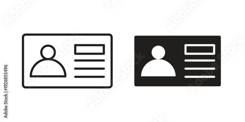 ID card icon. Perfect for app and web interfaces, marketing, etc.