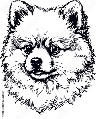 portrait of a pomeranian spitz dog