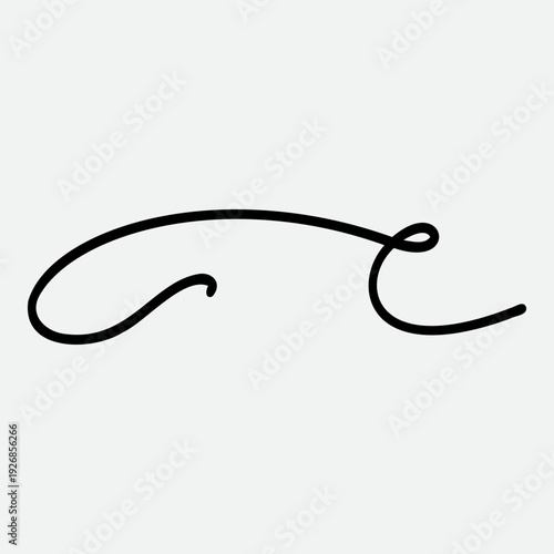 Calligraphy collection of wavy swoosh. Hand drawn swash, emphasis, line shape. Typographic extension simple stroke underline decoration for text, logo. Minimalist letter tail isolated element
