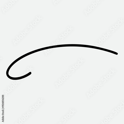 Calligraphy collection of wavy swoosh. Hand drawn swash, emphasis, line shape. Typographic extension simple stroke underline decoration for text, logo. Minimalist letter tail isolated element