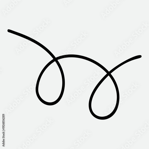 Calligraphy collection of wavy swoosh. Hand drawn swash, emphasis, line shape. Typographic extension simple stroke underline decoration for text, logo. Minimalist letter tail isolated element