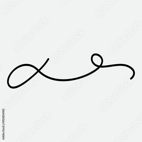Calligraphy collection of wavy swoosh. Hand drawn swash, emphasis, line shape. Typographic extension simple stroke underline decoration for text, logo. Minimalist letter tail isolated element