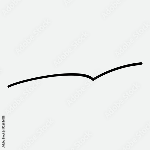 Calligraphy collection of wavy swoosh. Hand drawn swash, emphasis, line shape. Typographic extension simple stroke underline decoration for text, logo. Minimalist letter tail isolated element