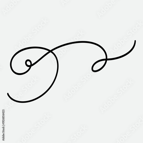 Calligraphy collection of wavy swoosh. Hand drawn swash, emphasis, line shape. Typographic extension simple stroke underline decoration for text, logo. Minimalist letter tail isolated element