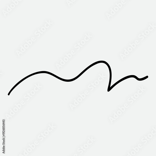 Calligraphy collection of wavy swoosh. Hand drawn swash, emphasis, line shape. Typographic extension simple stroke underline decoration for text, logo. Minimalist letter tail isolated element