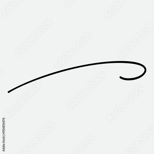 Calligraphy collection of wavy swoosh. Hand drawn swash, emphasis, line shape. Typographic extension simple stroke underline decoration for text, logo. Minimalist letter tail isolated element