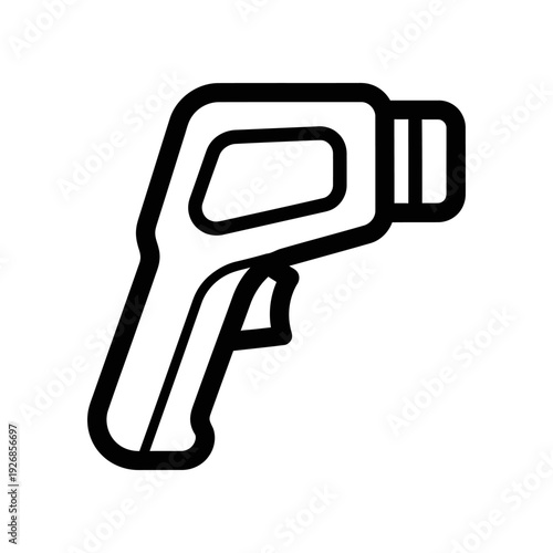 A simple, high-contrast illustration of a fuel pump nozzle on a white background, suitable for energy and transportation themes.