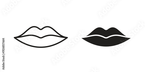 Lips icon. Perfect for app and web interfaces, marketing, etc.