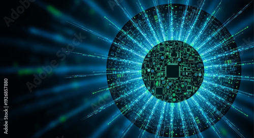 Digital Eye Technology Futuristic Vision Abstract Concept.