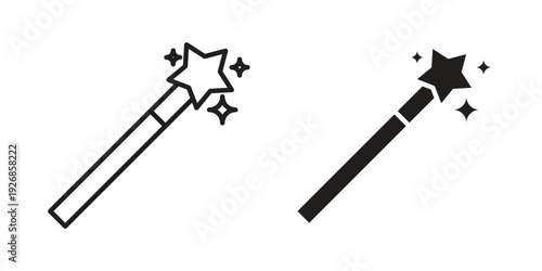 Magic wand icon. Perfect for app and web interfaces, marketing, etc.