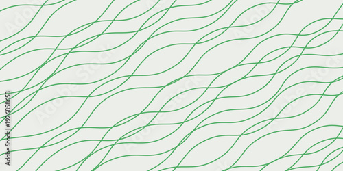 Green farm banner, organic abstract background with fields. Wavy green lines, natural organic products. Striped green farmer pattern.