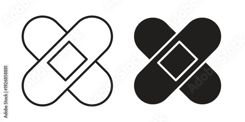 Medical patch icon. Perfect for app and web interfaces, marketing, etc.