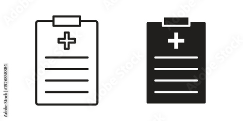 Medical report icon. Perfect for app and web interfaces, marketing, etc.