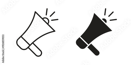 Megaphone icon. Perfect for app and web interfaces, marketing, etc.