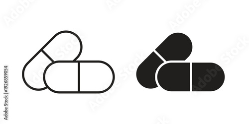 Medicine pills icon. Perfect for app and web interfaces, marketing, etc.