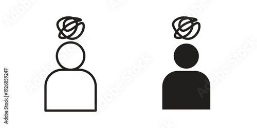 Mental disorder icon. Perfect for app and web interfaces, marketing, etc.