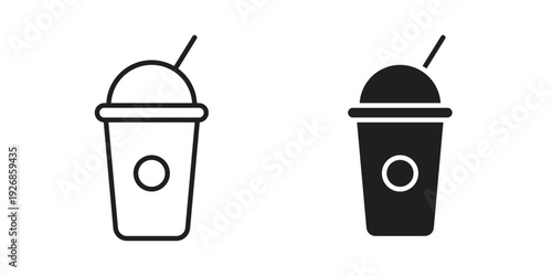 Milk shake icon. Perfect for app and web interfaces, marketing, etc.