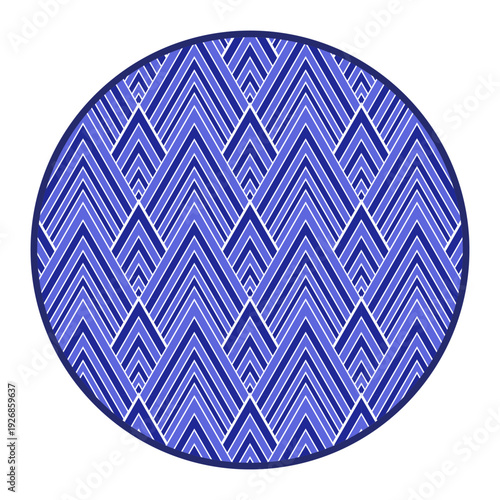 Porcelain plate with traditional blue on white design in Asian style. design pattern for background, plate, dish, bowl, lid, tray, salver, vector illustration art embroidery. peak pattern plate.