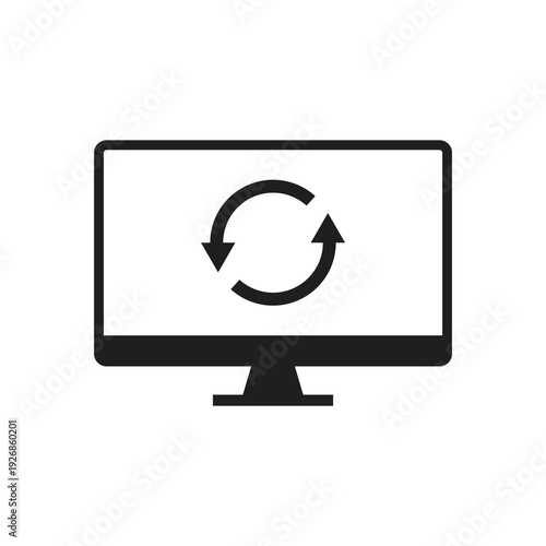 Solid data sync refresh update icon monitor