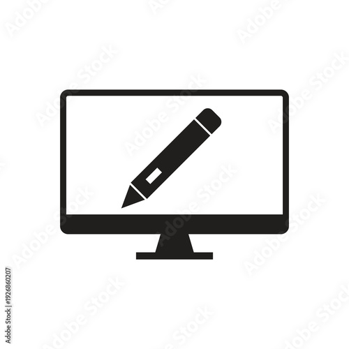 Solid digital pen stylus draw on monitor