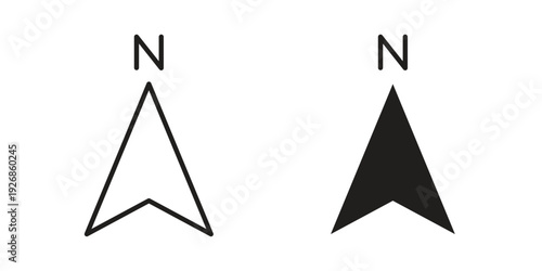 North icon. Perfect for app and web interfaces, marketing, etc.