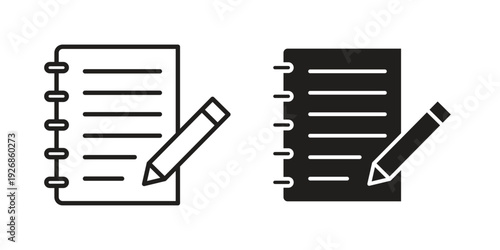 Notebook icon. Perfect for app and web interfaces, marketing, etc.