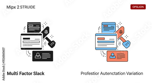 Multi-factor authentication vector illustration