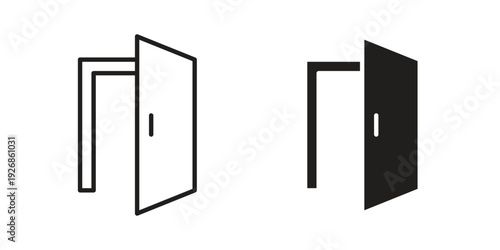 Open door icon. Perfect for app and web interfaces, marketing, etc.