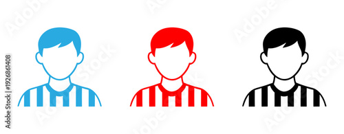 Three cartoon characters in different colorful uniforms