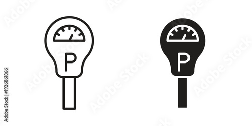 Parking meter icon. Perfect for app and web interfaces, marketing, etc.