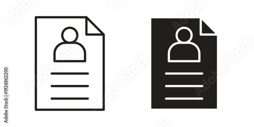 Personal documents icon. Perfect for app and web interfaces, marketing, etc.
