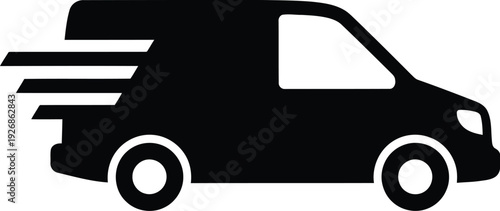 Delivery van vector icon
