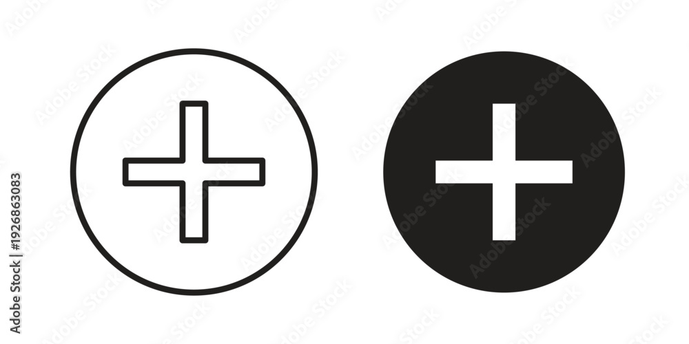 Obraz premium Plus icon. Perfect for app and web interfaces, marketing, etc.