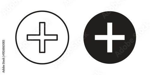 Plus icon. Perfect for app and web interfaces, marketing, etc.