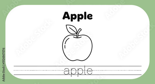 Apple Coloring Page for Kids: Educational Fruit Fun