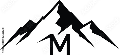 Black Mountain Logo with Letter M