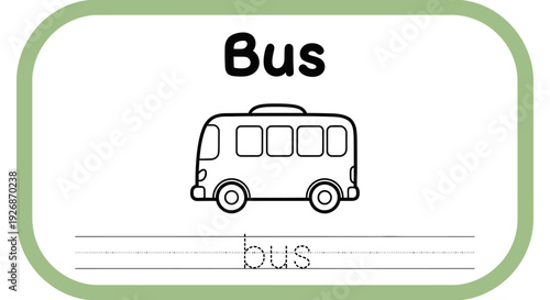 Bus Coloring Page for Kids