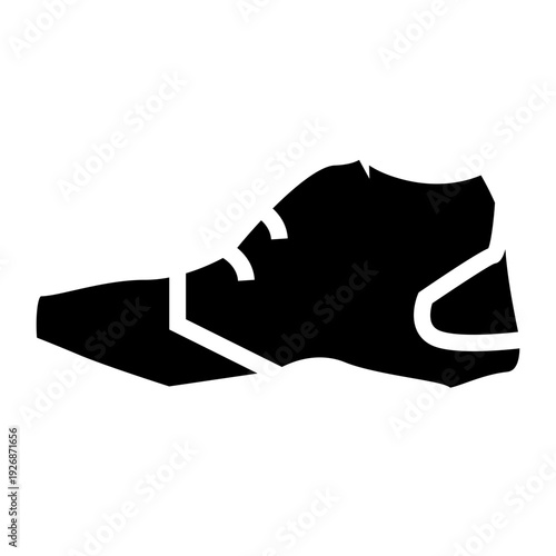 vector illustration of a silhouette of a boot glyph icon